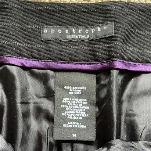 Apostrophe Black and Gray Pinstripe Pencil Skirt