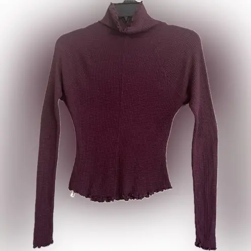 Intimately Free People Make It Easy Thermal, Mock Neck, Long Sleeves, XS