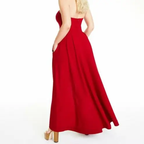 Speechless  | Scuba Crepe Strapless High-Low Gown