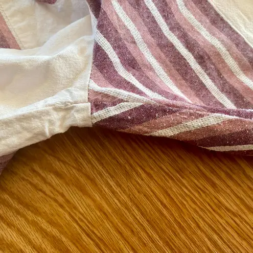 Cherry Paris Striped Pink & White Drawstring Lounge Pants Womens Medium