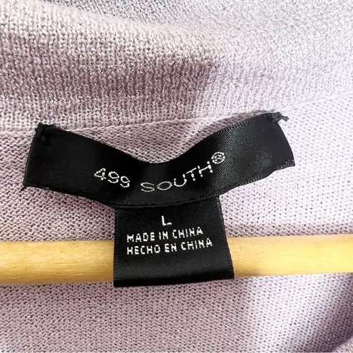 499 South Lavender Purple Shimmer Sleeveless Cowl Neck Blouse Top Size Large