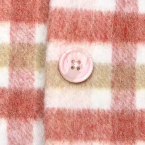 Elle | Top Notch Pink Plaid Car Coat Marble Button