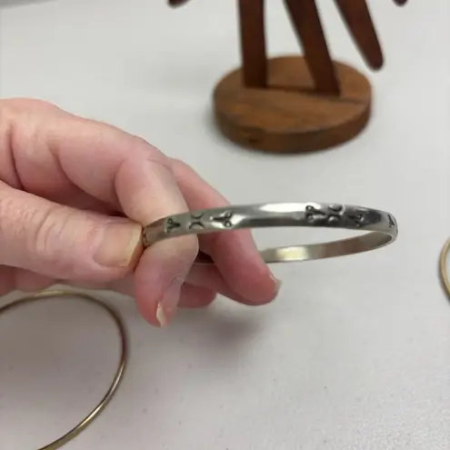 Gold and Silver Tone Bangle Set, trio, feminine, bracelet, casual, dressy, summe Multiple