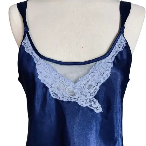 Vintage Blue Slip Dress Lingerie Size L