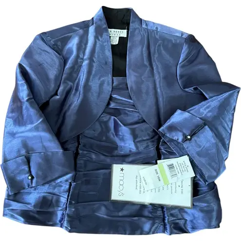 NWT J. R. Nites by Caliendo shimmery twin set bolero & ruched Camisole purple 2X