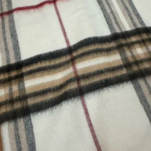 Plaid Oblong Scarf 100% Acrylic Multicolor Cashmink V. Fraas Germany