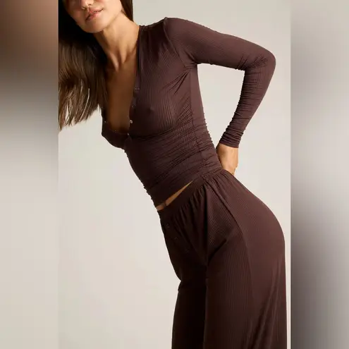 Negative Underwear Whipped Henley in Espresso, Size X