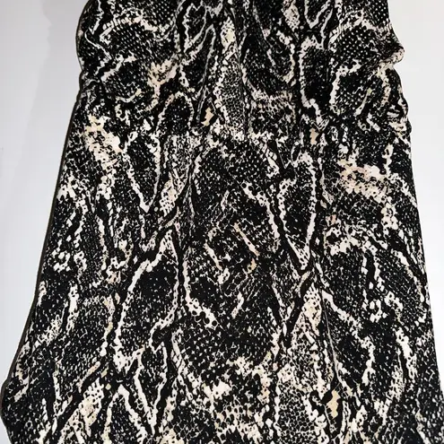 Tart BLACK WHITE SNAKESKIN PRINT BODYCON STRETCH DRESS MEDIUM