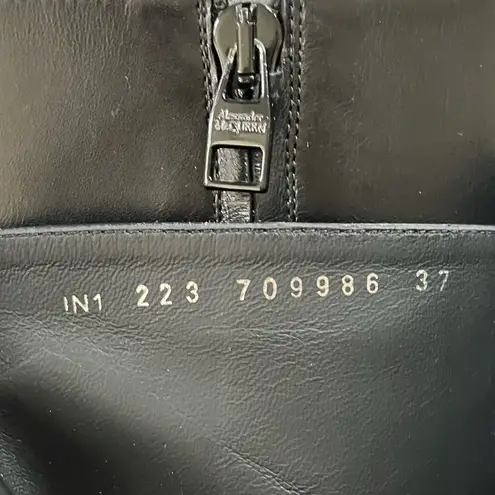 Alexander McQueen NEW Women’s Punk Smooth Leather Western Booties size 37 Black