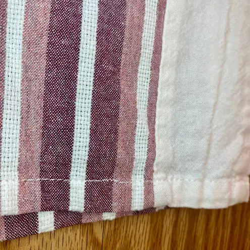 Cherry Paris Striped Pink & White Drawstring Lounge Pants Womens Medium