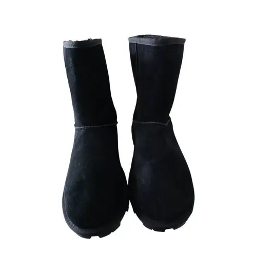 UGG  Essential Booties Size 9 Black Shearling Uggplush Wool Foam Footbed NEW - Image 4