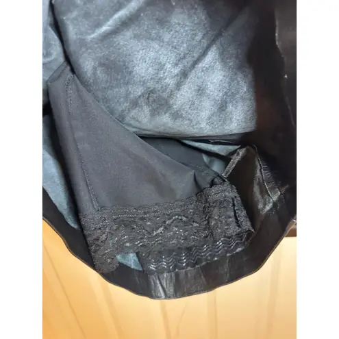 New! Black Leather Halter Lace Up Back Mini Dress Shape FX Newport News, 10