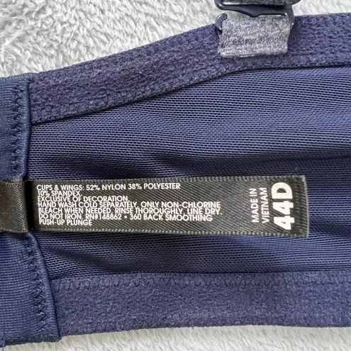 Torrid Curve 44D Blue Heather Bra Plus Size Back Smoothing Everyday Comfort