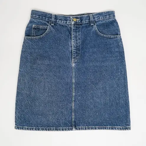 Bonjour Vintage 90s Dark Wash Denim Pencil Skirt