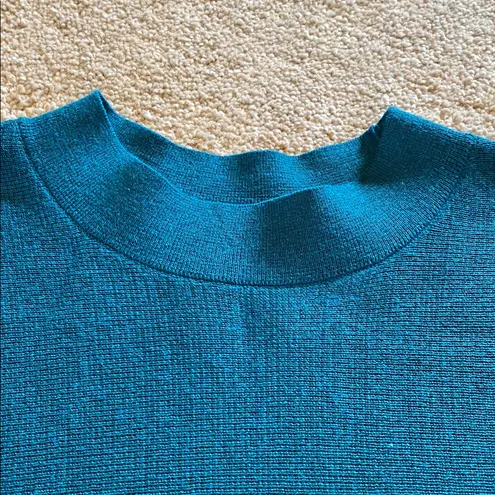 NWT J.Jill Heather Ocean Mock Neck Sweater Dress SZ M Blue Size M
