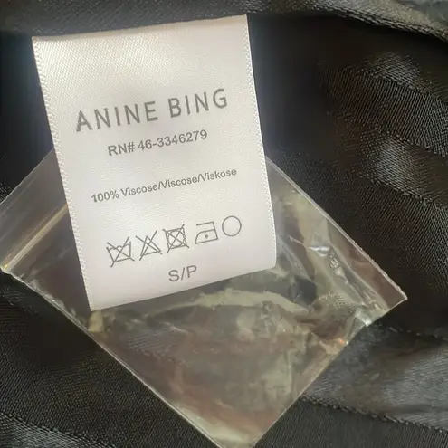 ANINE BING Penelope Dress Black Tonal Stripe