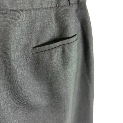 L.L.Bean  100% Wool Dark Gray Classic Fit Straight Above Knee Lined Skirt Size 6