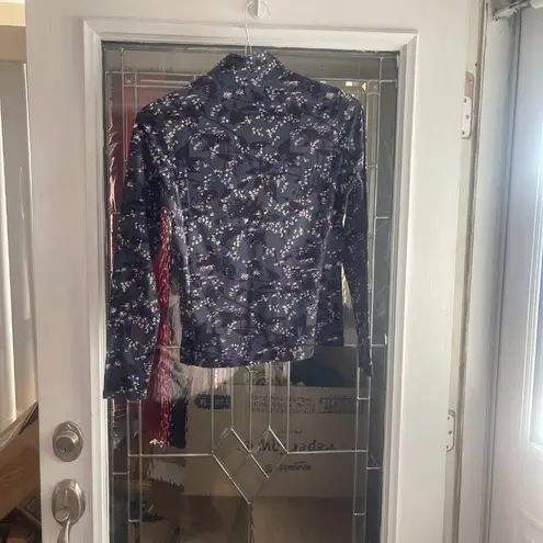 MIMA ROSSO WOMENS MOCK TURTLENECK STRETCH SHIRT SZ S Gray