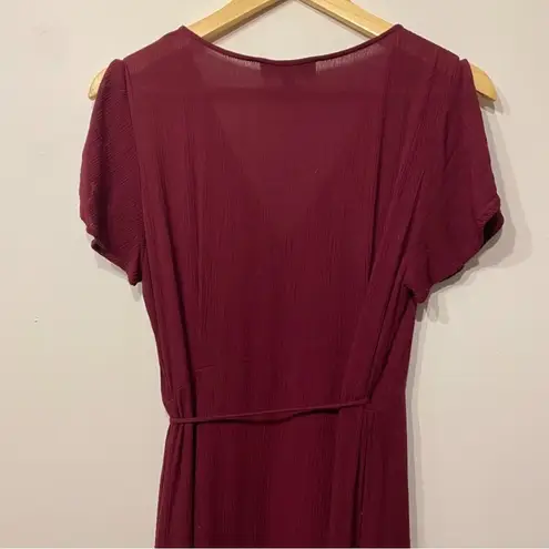 Lulus Women's Heart of Marigold Burgundy Wrap
Maxi Dress M Red
