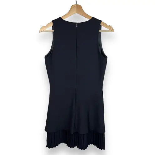 Front Row Shop Structured Crepe A-line Dress with Pleated Hem