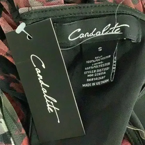 Candalite  Size Small Sleeveless Floral Print Dress W/Back Zipper New With Tags