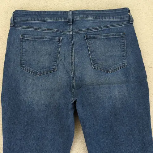 NYDJ Alina Convertible Ankle Jeans Womens 14 Blue Wash Lift Tuck Cropped Stretch