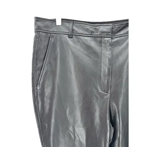 Aritzia Babaton  Faux Leather Pants Black Size 16 High Rise Straight Leg Trousers