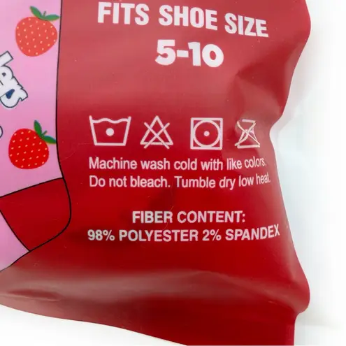 Twizzlers Strawberry Twists Candy Crew Socks Womens Gift Set 2 Pairs Red White