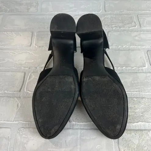 LifeStride Heels Pumps Womens 8.5 Tracy Black Suede Strappy Block Heel Classy