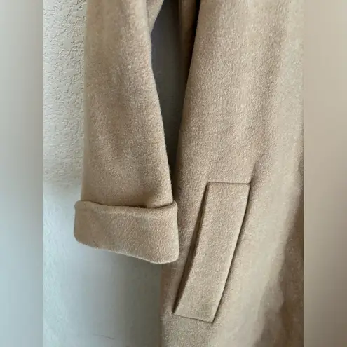 J. McLaughlin Camel Tan Wool Blend Belted Trench Overcoat S