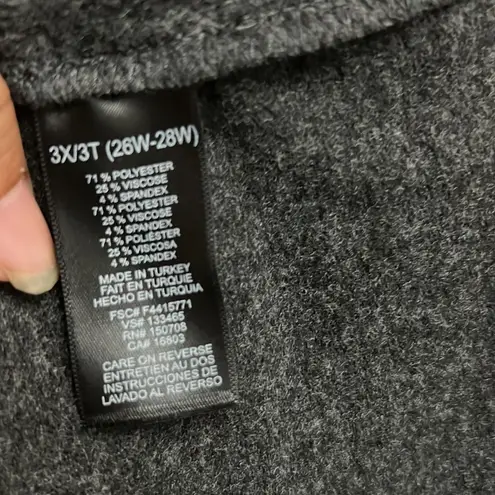 NWOT 1X 3X Studio 1886 Grey Cowel Neck Sweater Dress with pockets