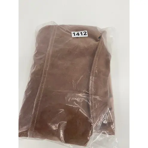 Live a Little Brown Suede Moto Jacket Women's Size L Zip Front