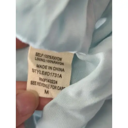 Milkweed Floral Tiered Ruffle Mini Dress Mint Blue Medium NWT Cottage Prairie