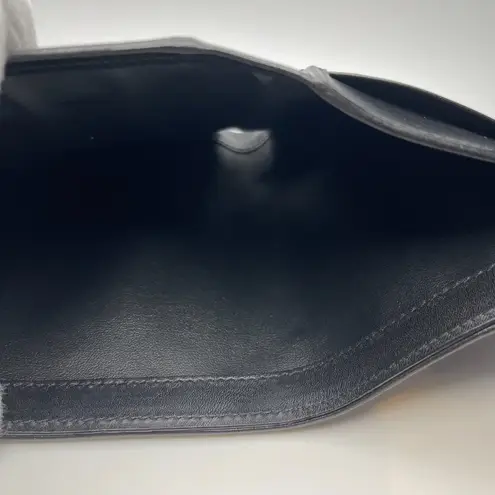 CELINE Triomphe Printed Canvas & Leather Compact Wallet - Black - Preowned