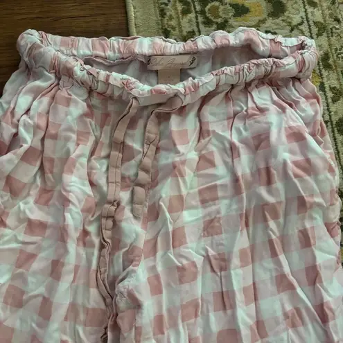 Soho Apparel GUC Pink Plaid Pajama 2 Piece Tank Top And Pant Set