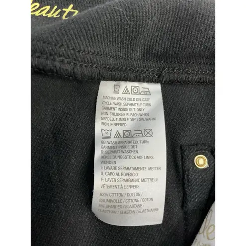 Womans Belle By Kim Gravel Crop Pants 4 P Black Pull On Zipper Accent Pockets Size 4P