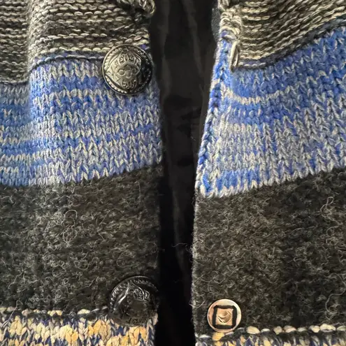 Monroe & Main Knit Patchwork Blazer Jacket Medium Lagenlook Artsy Art to Wear Black