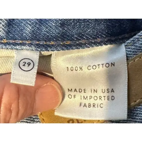 GRLFRND Women's Jeans Helena Button Fly Raw Hem My Sharona Straight Leg Denim 29