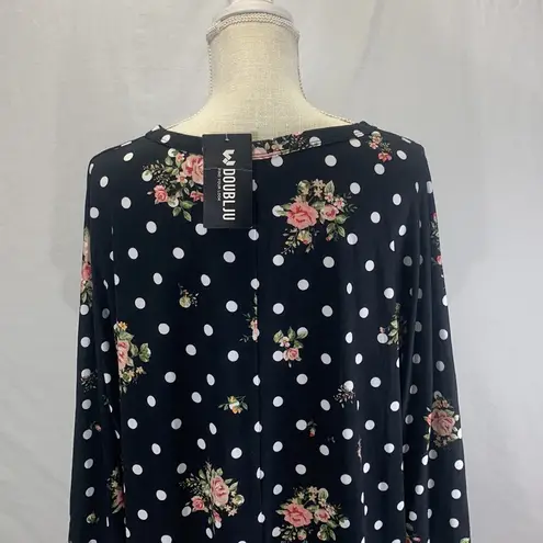 Doublju Polka Dot Floral V