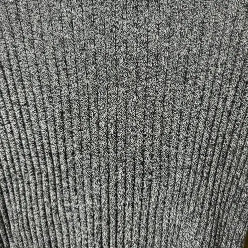 Merona Black & White Heathered Ribbed Turtleneck Sweater Top Size XL