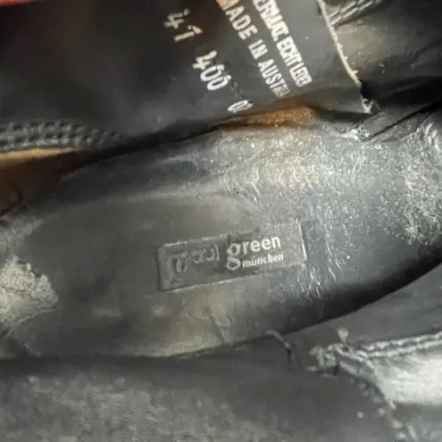 Paul Green Rockin Booties Black Suede Leather Metallic Size 7 / US 9.5