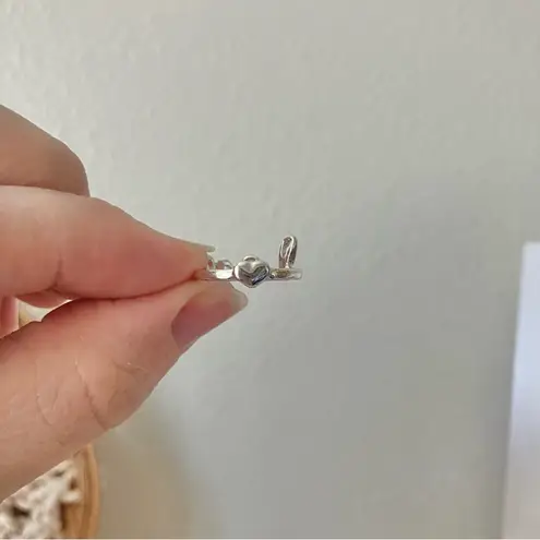 Love Heart Abstract Silver Ring Vintage Cleangirl Minimal Simple Neutral Promise Jewelry