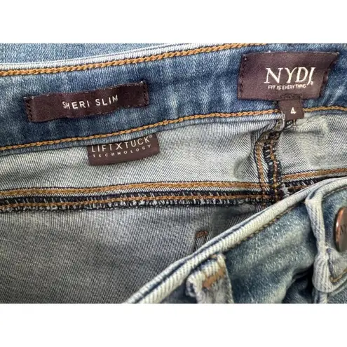 NYDJ Sheri Slim Ankle Lift Tuck Maele Stretch Shaping Jeans Split Hem 4