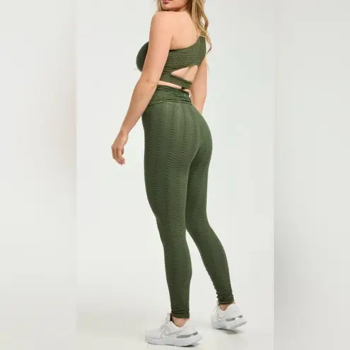 Booty By Brabants Seamless Leggings, Army Green, One Size, EUC