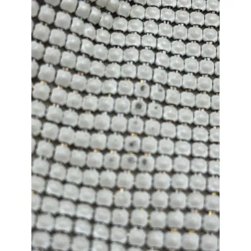 Whiting & Davis Vintage White Mesh Purse ~ Made in USA