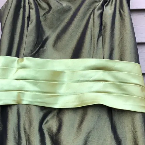 Forever Yours 16 avocado sage Green hi lo Strapless Prom wedding Dress