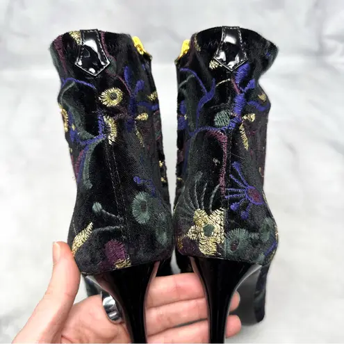 Giuseppe Zanotti Bimba Magdalena Floral Embroidered Stiletto Heeled Ankle Boots