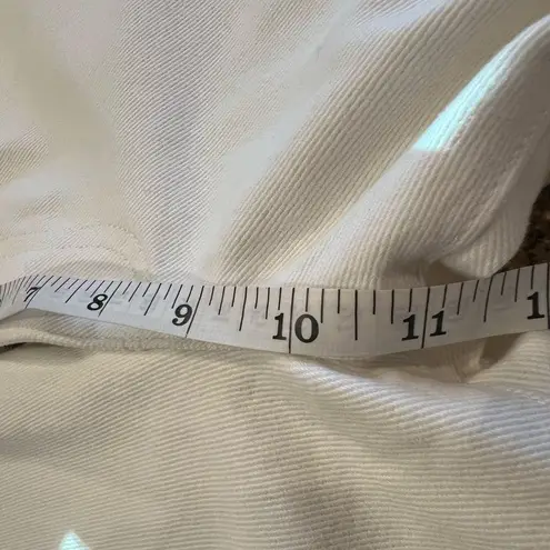 SER.O.YA White Cropped Denim Pants NWOT Size 12 Raw Hem 4 pocket design sample