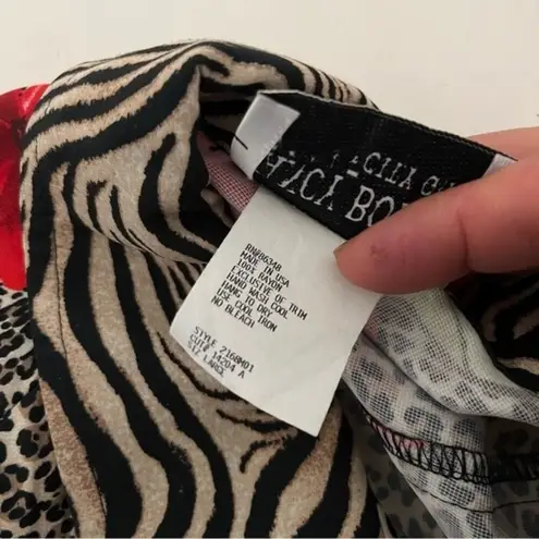 NANCY BOLEN For City Girl Tank Jacket Set Animal Print Flowers L