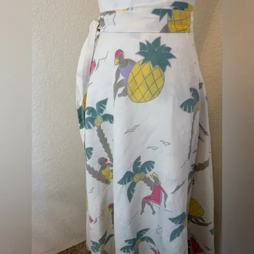 Place Nationale Seaside Linen Maxi Skirt size Small Green Size 4